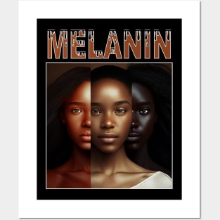 Melanin Shades Afrocentric Women Black Pride Posters and Art